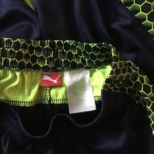 Puma Other - Puma boys shorts size L navy and lime green Puma Other - Puma boys shorts size L navy and lime green